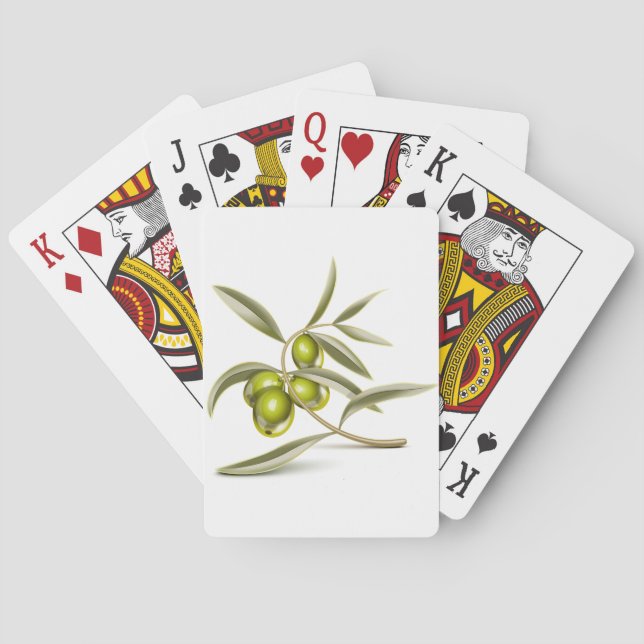Grünolivenzweig Spielkarten (Rückseite)