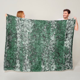 Grünölstruktur auf Stöcken und Fäden Fleecedecke