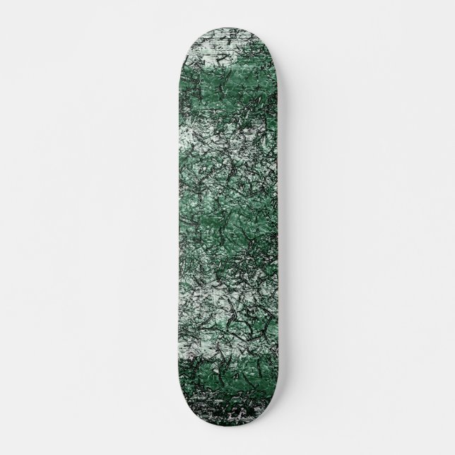 Grünölstruktur auf Stöcken und Fäden Skateboard (Vorne)