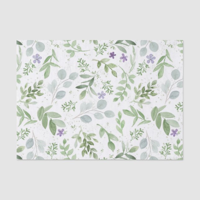 Grünpapier und Lavendelpapier Seidenpapier (Vorderseite)