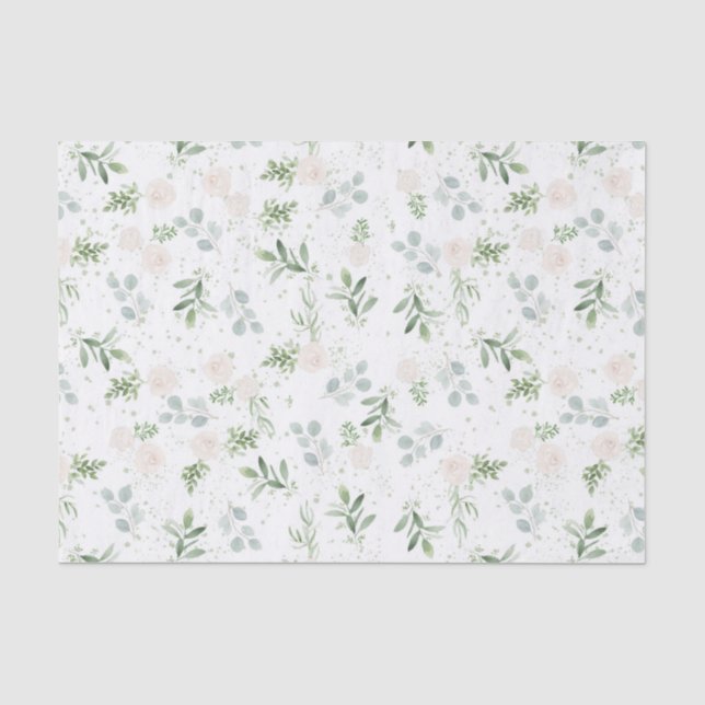 Grünpapier und Weißpapier Seidenpapier (Vorderseite)