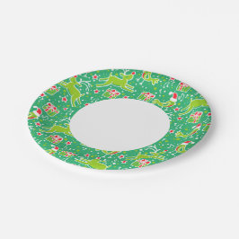 Grünpapierteller für Rentiere Pappteller