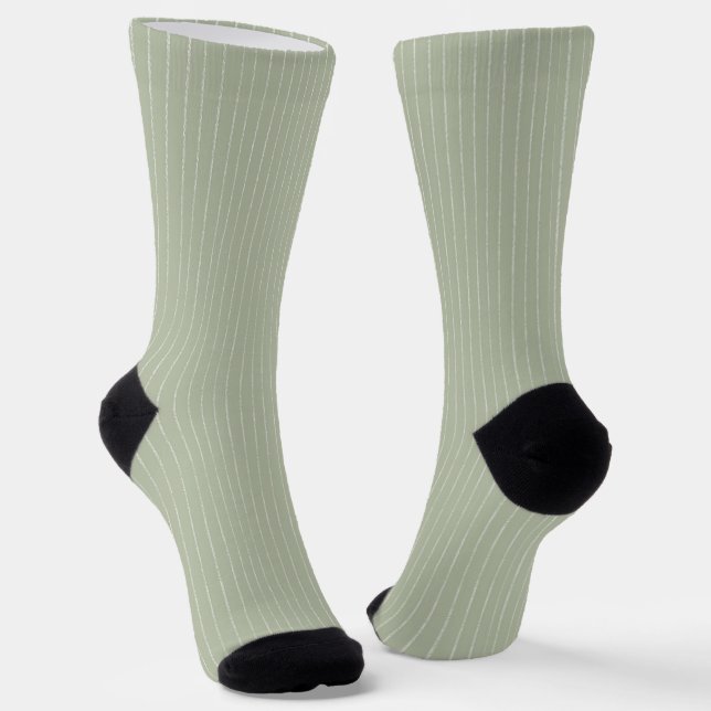 Grünpastellfarben. Socken (Gewinkelt)