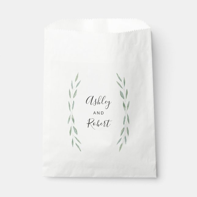Grünpflanzen Botanische Favoriten, Hochzeitsempfan Geschenktütchen (Vorderseite)