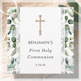 Grünpflanzen | Erste Einladung der Heiligen Kommun Geschenkanhänger