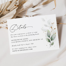 Grünpflanzen, Eukalyptus-Blätter, Angaben zur Hoch Begleitkarte