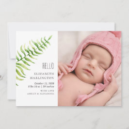 Grünpflanzen fern neue Babygeburt. Botanisches Neu Ankündigung
