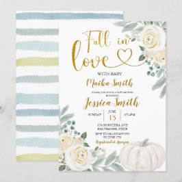 Grünpflanzen Pumpkin Fall in Liebe Kinderdusche Ei Einladung