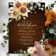 Grünpflanzen Sonnenblumen Pumpkin Fall Brautparty