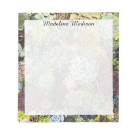 Grünpflanzen Succulents Notizblock