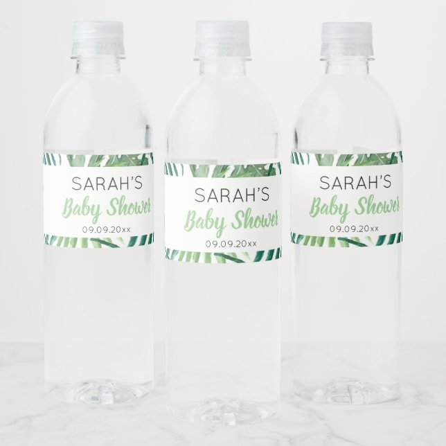 Grünpflanzen Tropical Leaf Baby Dusche Gefallen (Flaschen)