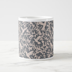 Grünpflanzen von Hummingvögeln grau Jumbo-Tasse