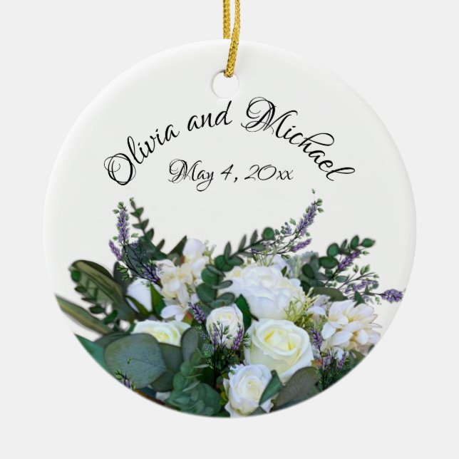 Grünpflanzen von Lavendel Eukalyptus Keramik Ornament (Vorne)
