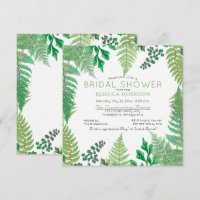 Grünpflanzen | Wild Ferns Bridal Dusche Einladunge