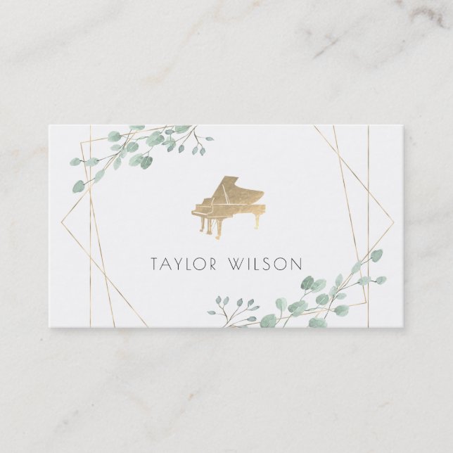 Grünrahmen-Pianist Visitenkarte (Vorderseite)