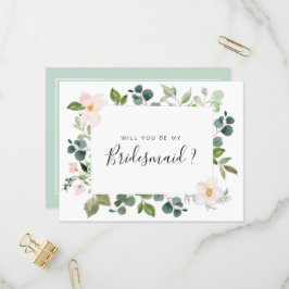 Grünrot wird meine Bridesmaid-Karte sein Einladungspostkarte