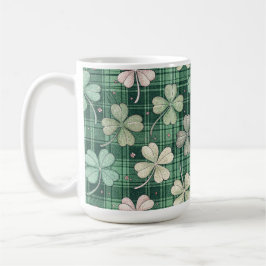 GRÜNSCHATTIERUNGEN IRISCH KELTISCHE SHAMROCKS KAFFEETASSE