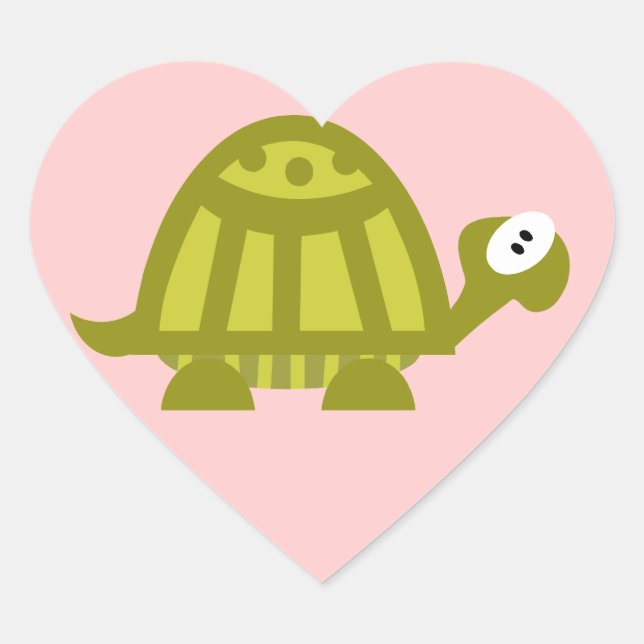 Grünschildkröte Herz-Aufkleber (Vorderseite)