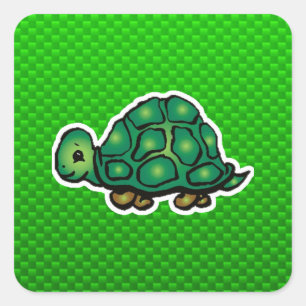 Grünschildkröte Quadratischer Aufkleber