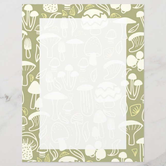Grünstanzpapier für Mushroom-Oliven (Vorderseite)