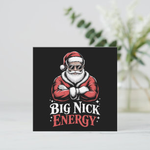 Grunt Style Big Nick Energie lustiger Santa Weihna Feiertagskarte