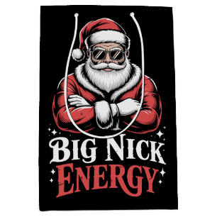 Grunt Style Big Nick Energie lustiger Santa Weihna Mittlere Geschenktüte