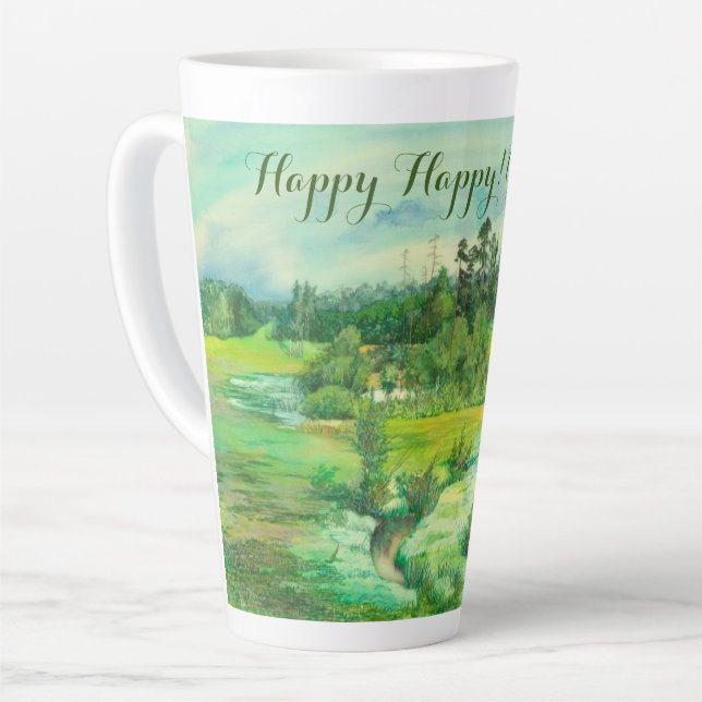 Grüntal-Malerei Wasserfarbe Milchtasse (Linke Ecke)