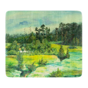 Grüntal-Malerei Wasserfarbe Schneidebrett