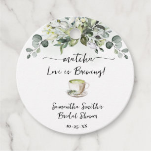 Grüntee Matcha Liebe Brautparty zum Teetrinken Geschenkanhänger