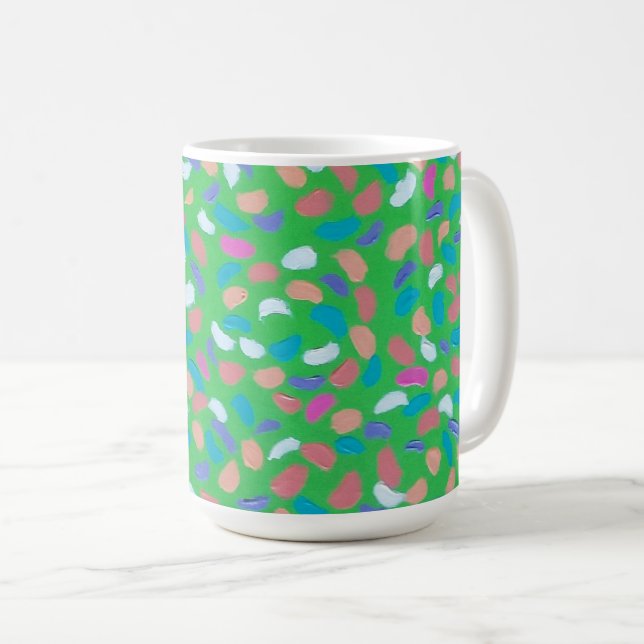 Grüntöne des Frühlings Malerische Kunst Kaffeetasse (VorderseiteRechts)