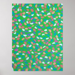 Grüntöne des Frühlings Malerische Kunst Poster