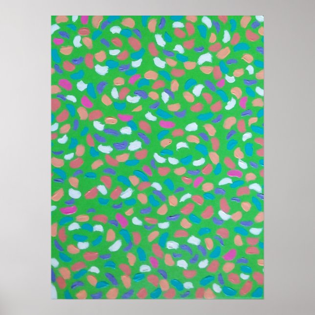 Grüntöne des Frühlings Malerische Kunst Poster (Vorne)