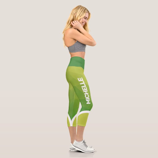 Grüntöne mit dem Namen modern Capri Leggings (Rechts)