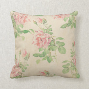Grünund RosaVintages Blumenthrow-Kissen Kissen