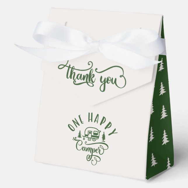 Grünwald Ein glücklicher Camper 1. Geburtstag Geschenkschachtel (Vorderseite)