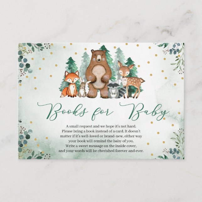 Grünwaldtiere Buchanfrage Begleitkarte (Vorderseite)