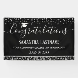 Gruppe 2022 Abschluss Silver Confetti Banner
