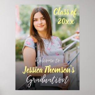 Gruppe 2025 Foto Graduation Party Willkommen Poster