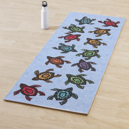 Gruppe abstrakte schwarze Schildkröte-bunte Yogamatte