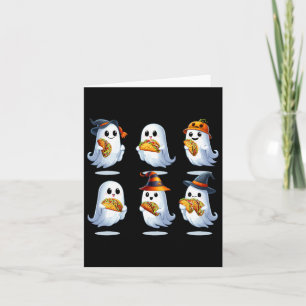 Gruppe Boo Ghosts Essen Tacos Halloween Food Lover Karte