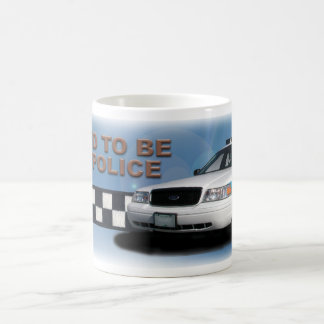 Gruppe Checkerband "stolz, die Polizei-zu sein" Kaffeetasse