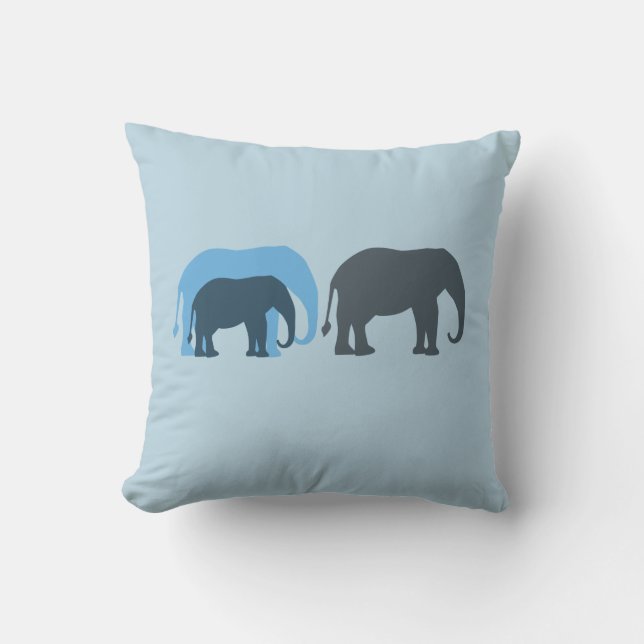 Gruppe der Elefanten Amerikanisches MoJo-Pillow Kissen (Vorderseite)