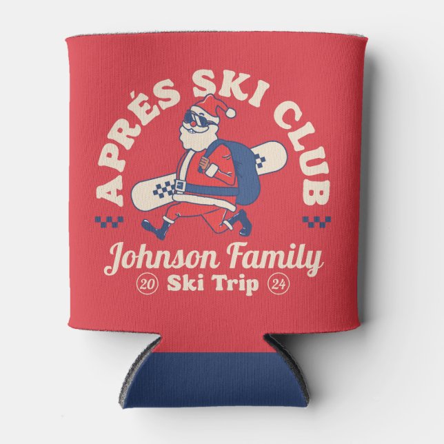 Gruppe der Familienfreunde Skitouren Snowboard Dosenkühler (Vorderseite)