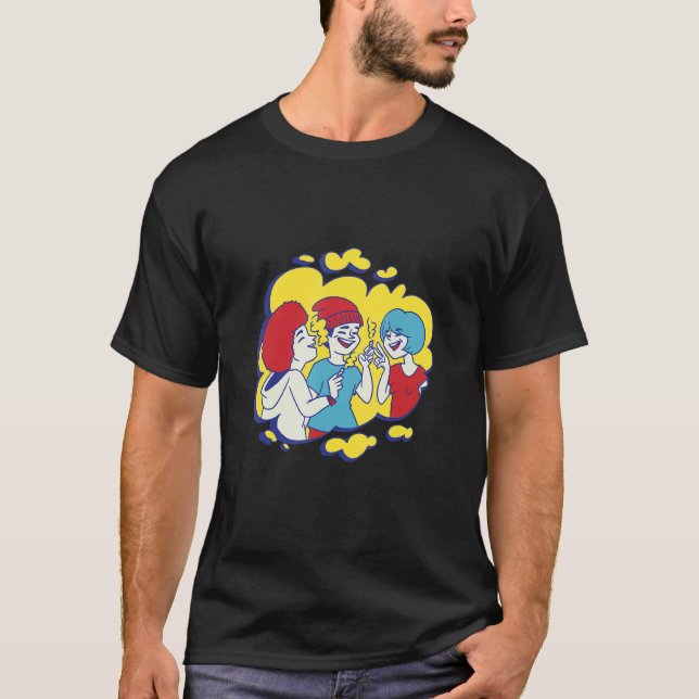Gruppe der Freunde des Rauchens T-Shirt (Vorderseite)