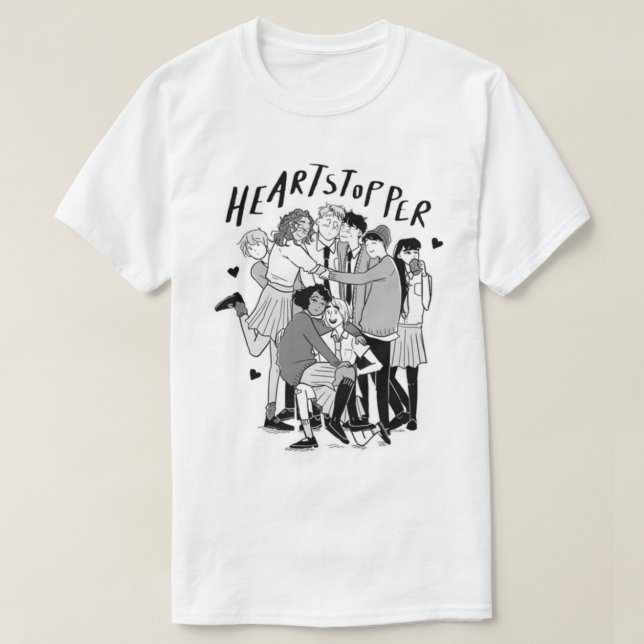 Gruppe der Heartstopper-Freunde T-Shirt (Design vorne)