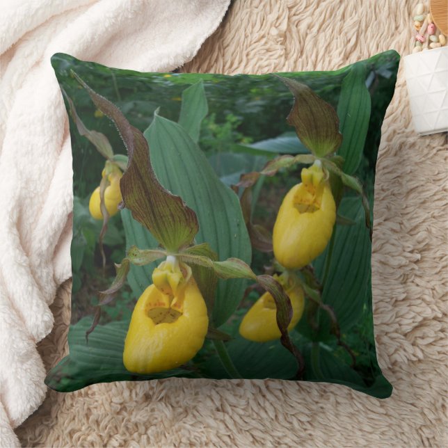 Gruppe der orchiden Blume der Gelben Dame Kissen (Decke)