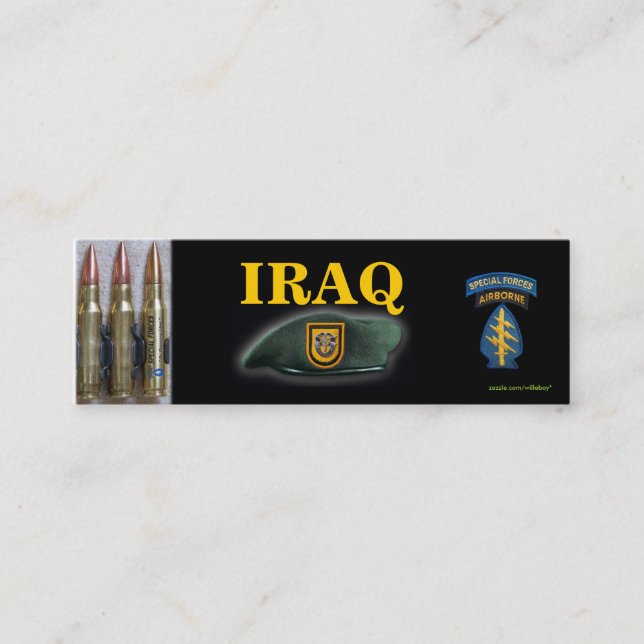 Gruppe der Spezialkräfte iraq vets son bookmarker Mini Visitenkarte (Vorderseite)