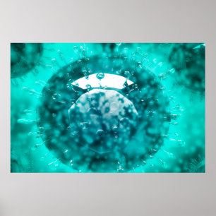 Gruppe des Virus H5N1 mit glasiger Ansicht 2 Poster