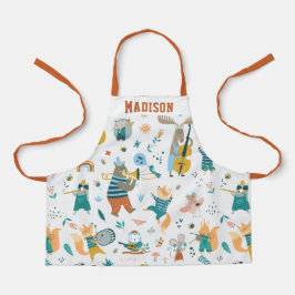 Gruppe farbiger Tiere Schürze