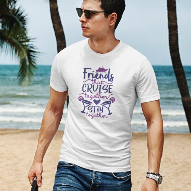 Gruppe Freunde Kreuzfahrt Urlaub T-Shirt (Von Creator hochgeladen)